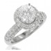 3.10 ct Ladies Round Diamond Engagement Ring in 14 kt Gold. Prong Set Mounting